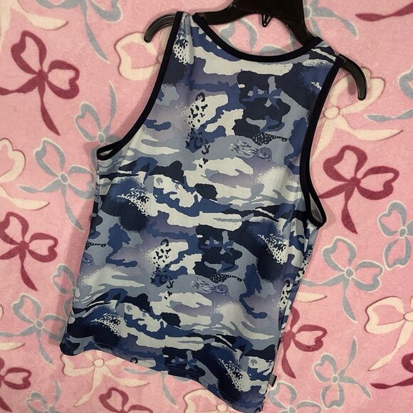 NBA Blue Camo Print Casual Summer Activewear Tank Top Size Small - Picture 6 of 8